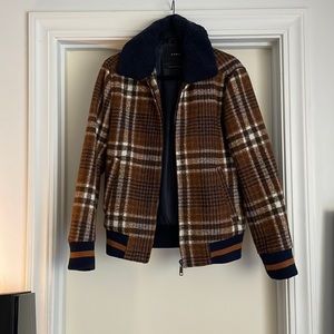 Plaid Wool bomber jacket